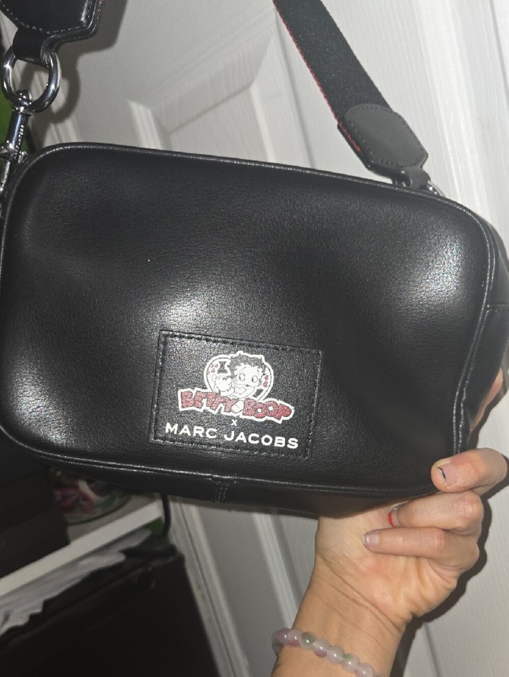 Marc Jacobs Black Strap with Red Trim and White Logo - Picture 8 of 15
